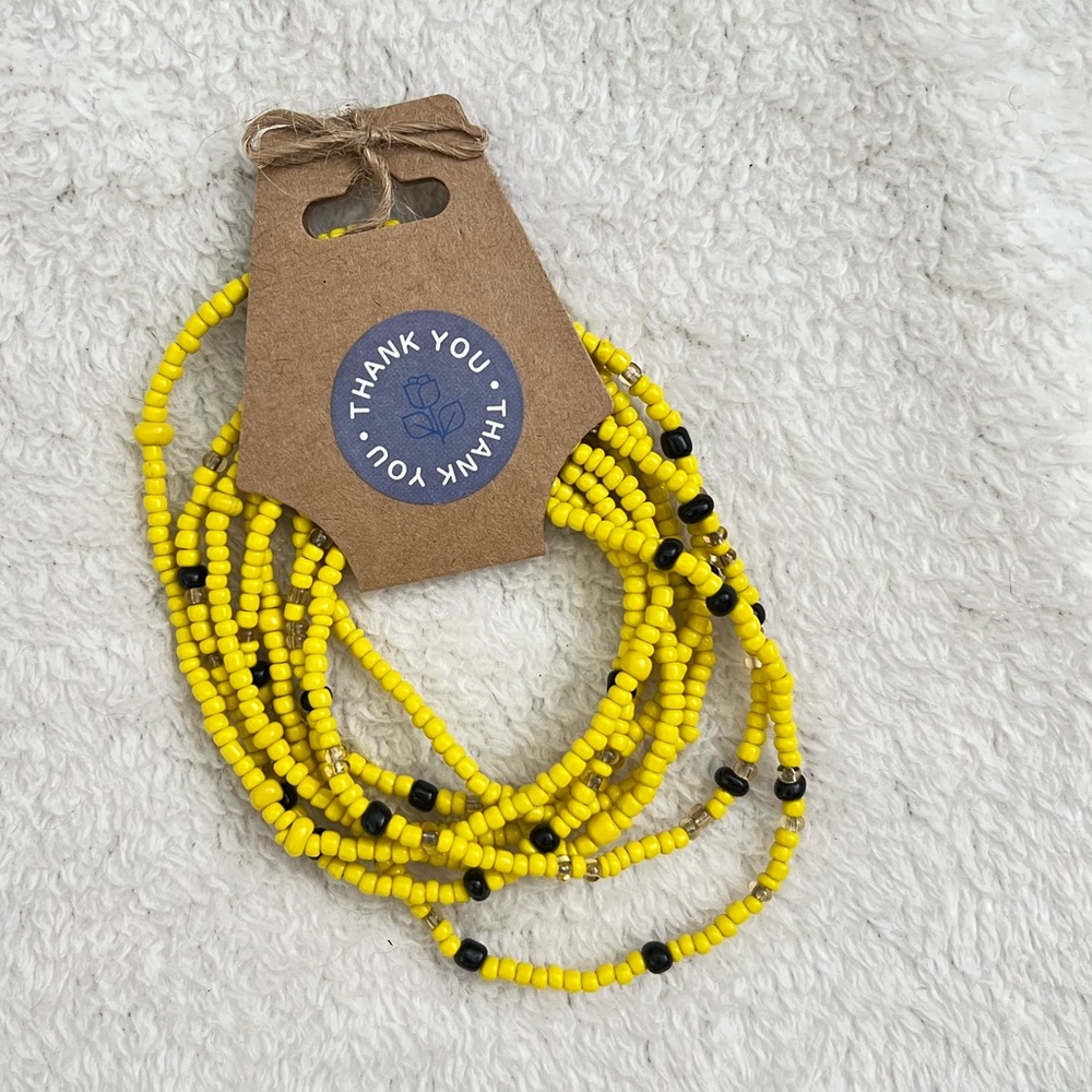 🌿 5/$15 🐝 Black and yellow bracelet